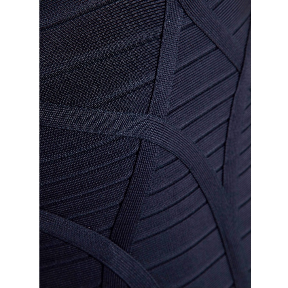 Gorgeous! HARVE LEGER Blue Dress Sz S - Picture 6 of 6